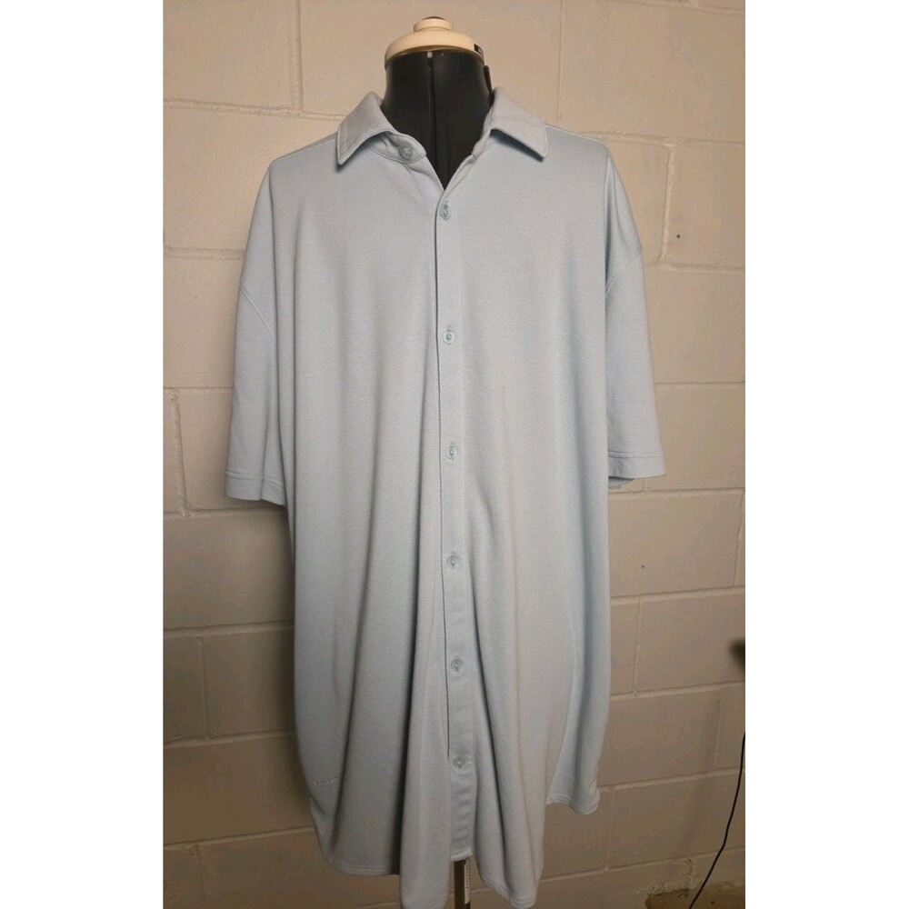 BYLT Bayside Oxford Button Up Short Sleeve Men XXL Light Blue EUC
